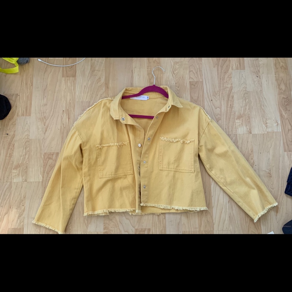Yellow jean jacket